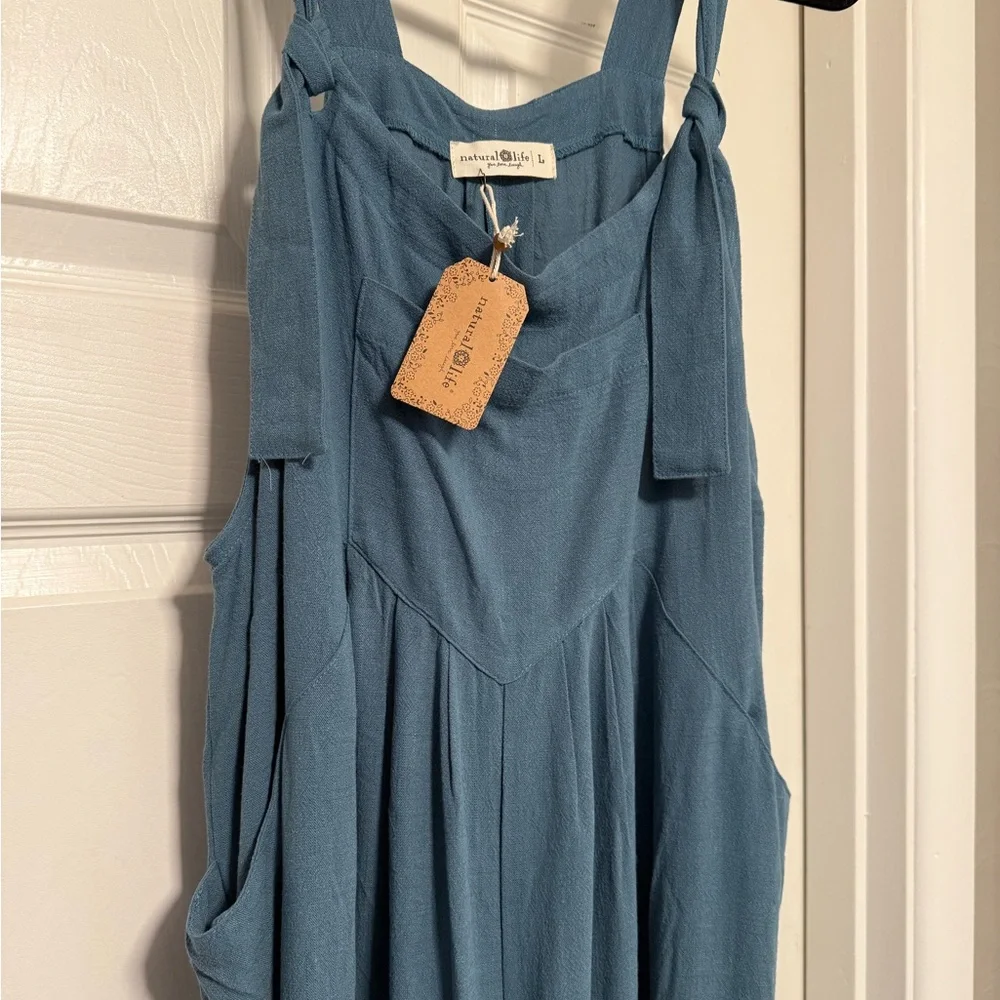 Women's Blue Jumpsuit - Picture 6 of 8